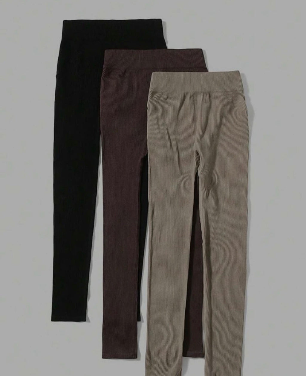 Sport 3 Packs Ribbed Leggings